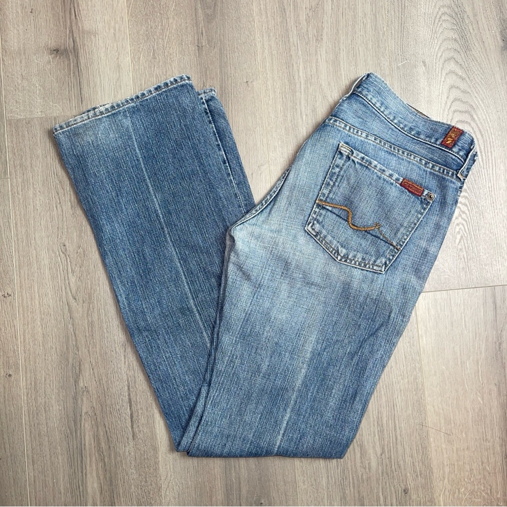 VTG 7 For All Mankind Mens Jeans | Made in USA | Bootcut Distressed | 29x32 Y2K